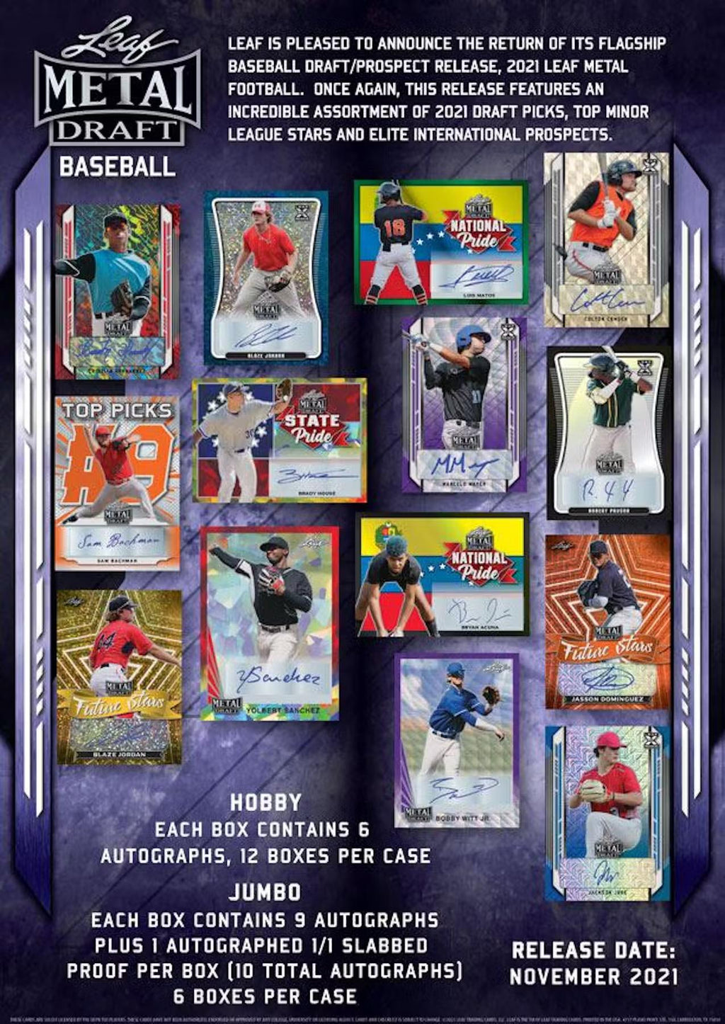2021 Leaf Metal Draft Baseball Hobby Box - Todaro