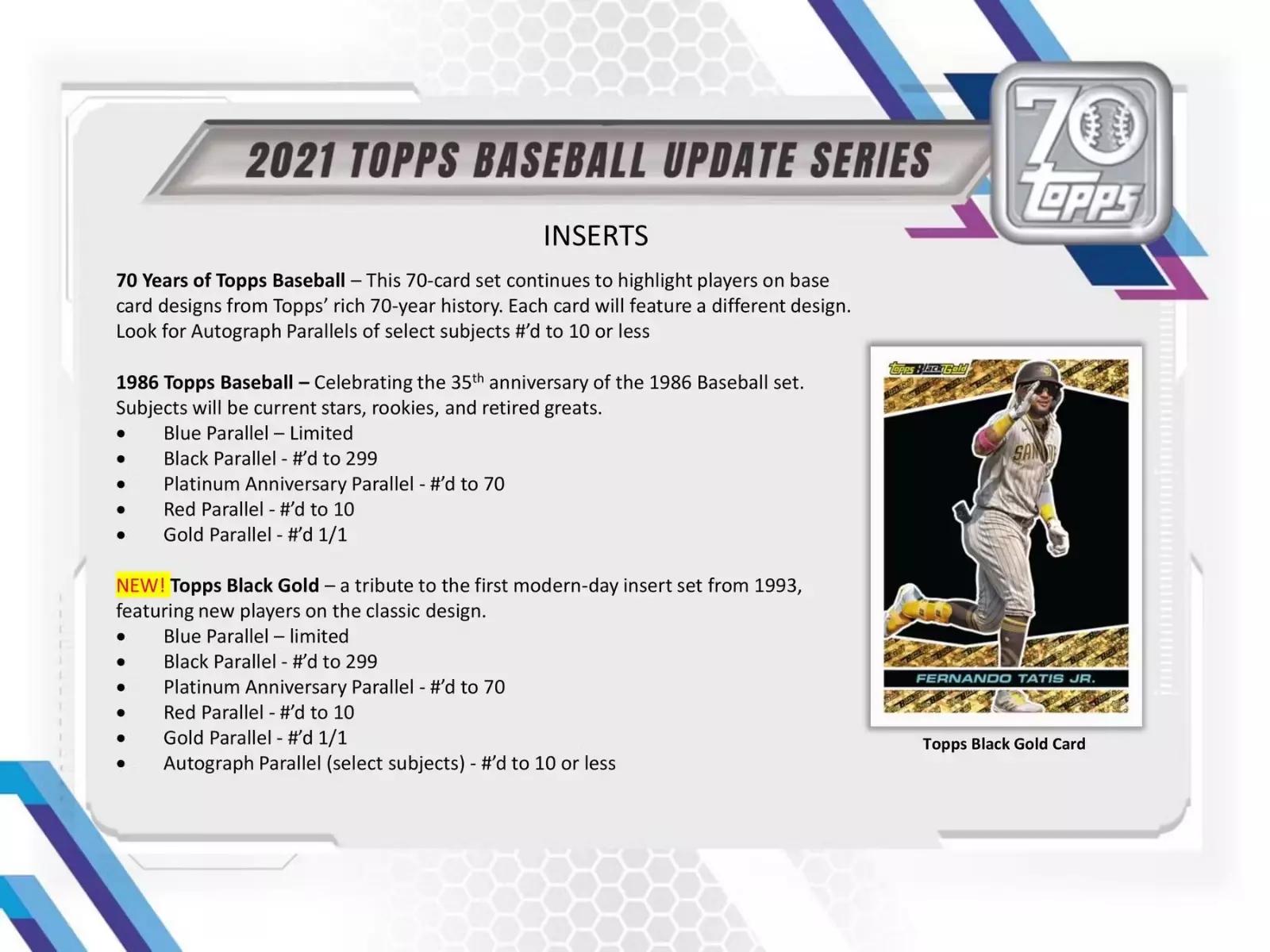 2021 Topps Update Series Baseball HTA Hobby Jumbo Box - Todaro