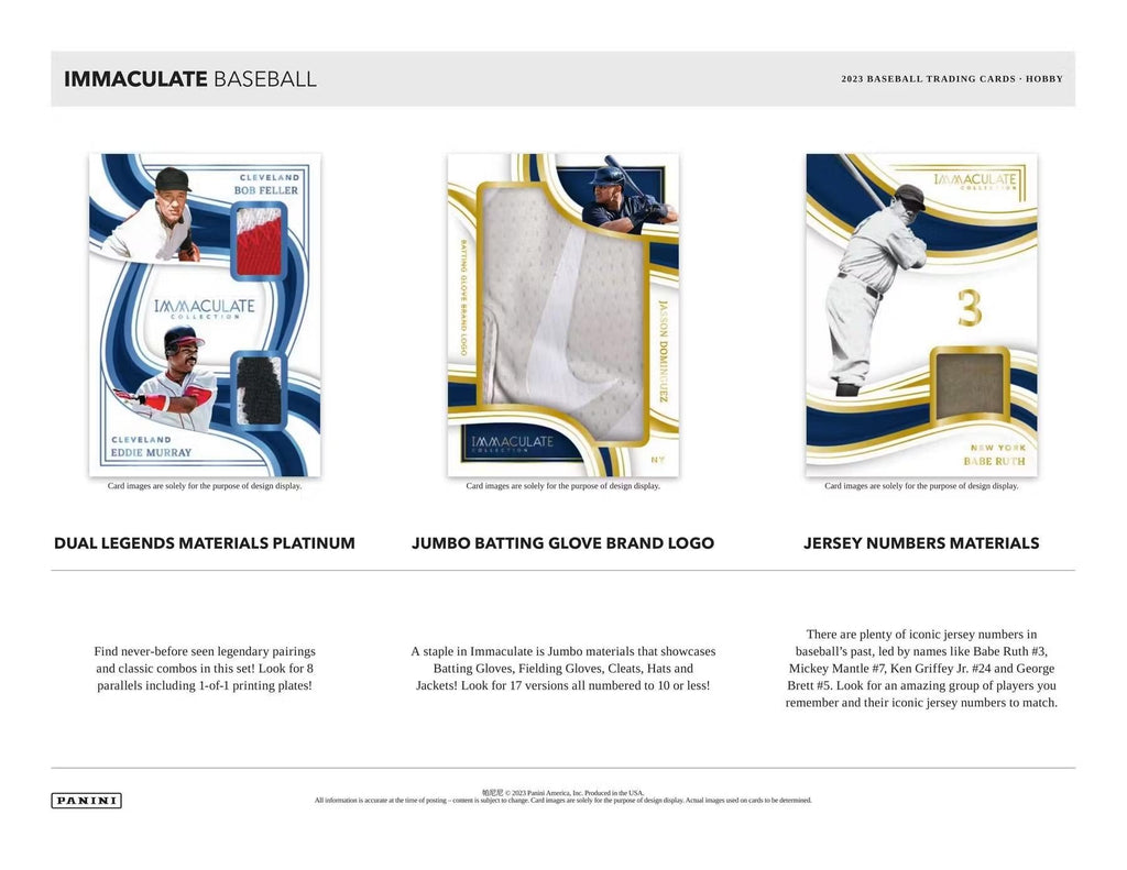 2023 Panini Immaculate Baseball Hobby Box - Todaro