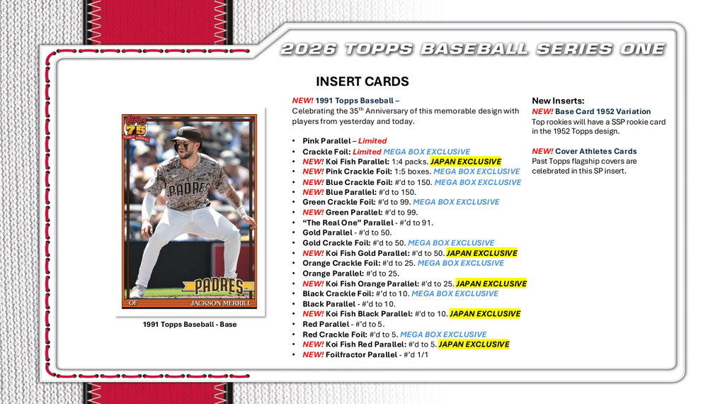 2026 Topps Series 1 Baseball Tin Box - Todaro