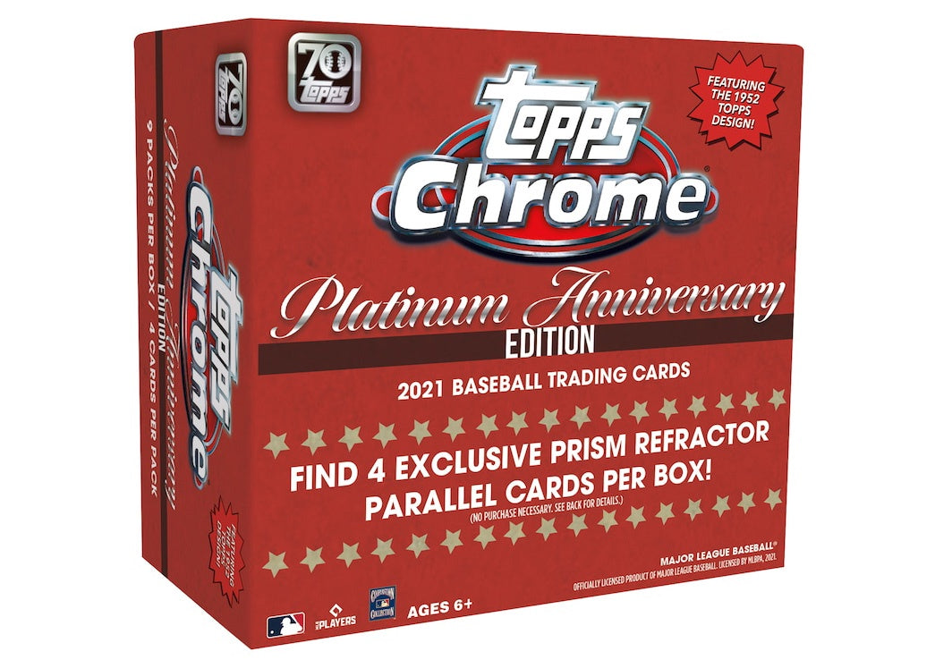 2021 Topps Chrome Platinum Anniversary Baseball Mega Box - Todaro