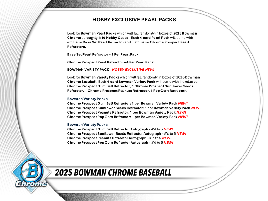2025 Bowman Chrome Baseball Hobby Box - Todaro