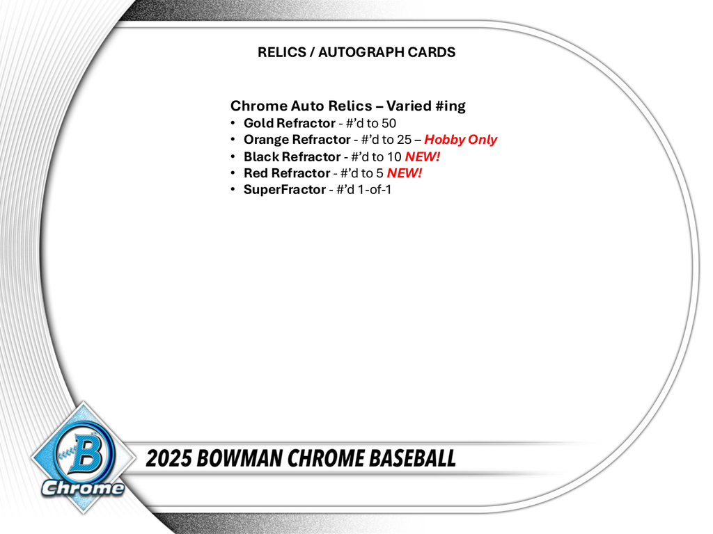 2025 Bowman Chrome Baseball Hobby Box - Todaro